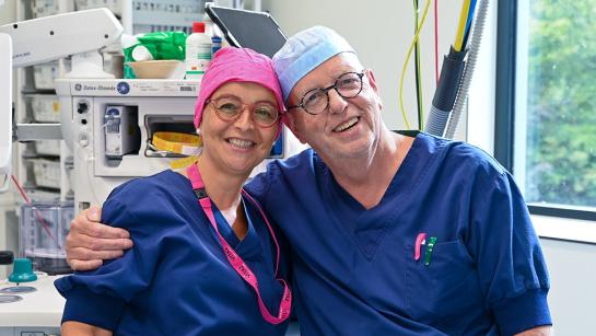 OK-verpleegkundigen Peter en Veerle zijn ook mentor van de studenten in het Operatiekwartier