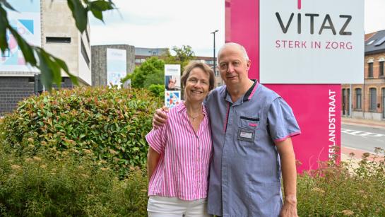 Logistiek assistent Tony Cardiologie en vrijwilligster Viviane PAAZ