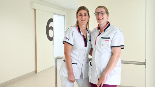 Pijnverpleegkundigen Nele en Celine acuut pijnteam
