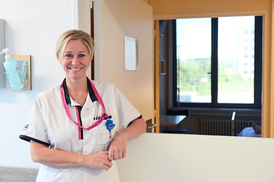 Hoofdverpleegkundige Sylvie Vernimmen van Geriatrie 6 in campus Lokeren