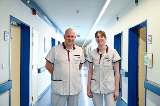 Hoofdverpleegkundige Joris Permentier en mentor Geriatrie 1