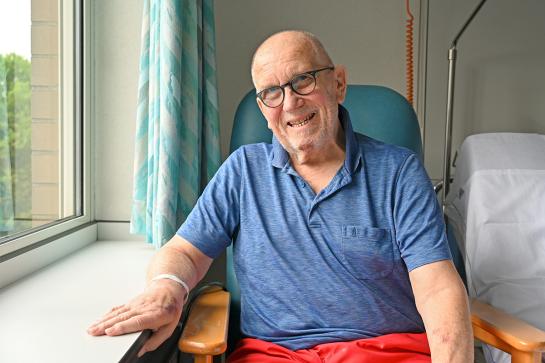 Patiënt Paul herstelt van septische shock op afdeling Gastro-enterologie