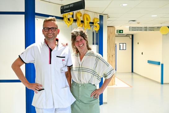 Hoofdverpleegkundige Tommy Geriatrie 5 en experte Katrien team Welzijn